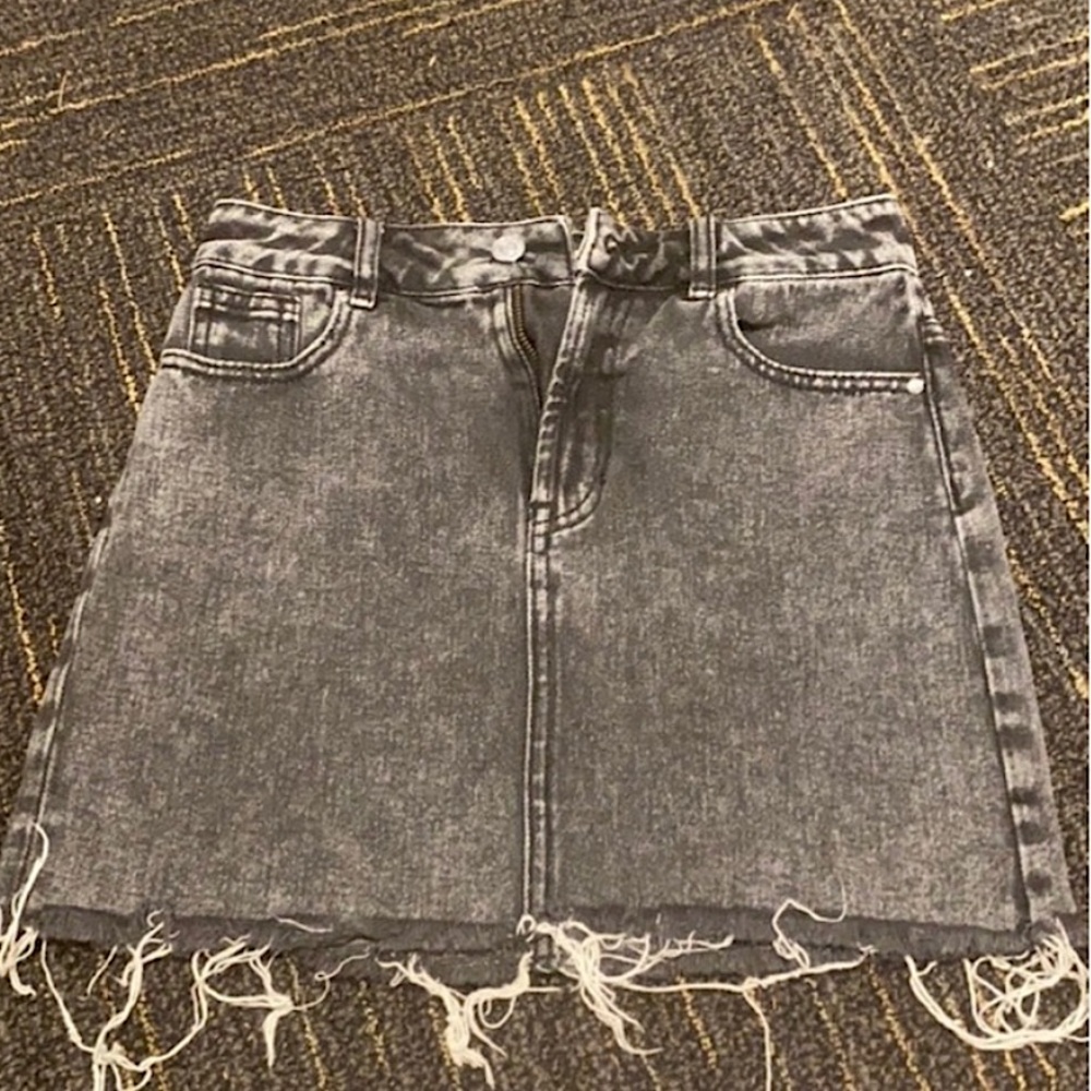 Pacsun Black Acid Wash Skirt